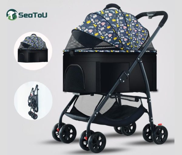 stroller-3-1 Poussette amovible pour animaux de compagnie