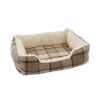Checkered Design Rectangular Dog Bed Collection