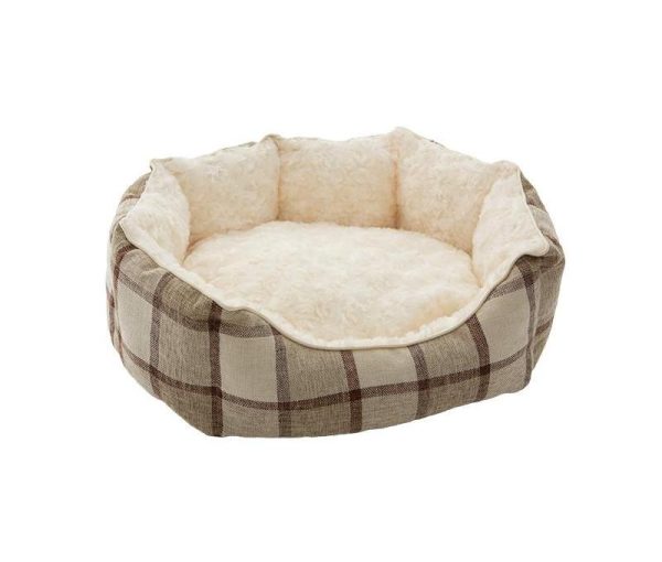 02 Checkered Design Round Dog Bed Collection