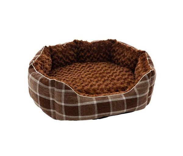 04 Checkered Design Round Dog Bed Collection