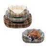 checkered-design-round-dog-bed-collection Checkered Design Round Dog Bed Collection