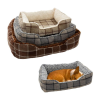 Checkered Design Rectangular Dog Bed Collection