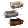 Checkered Design Rectangular Dog Bed Collection