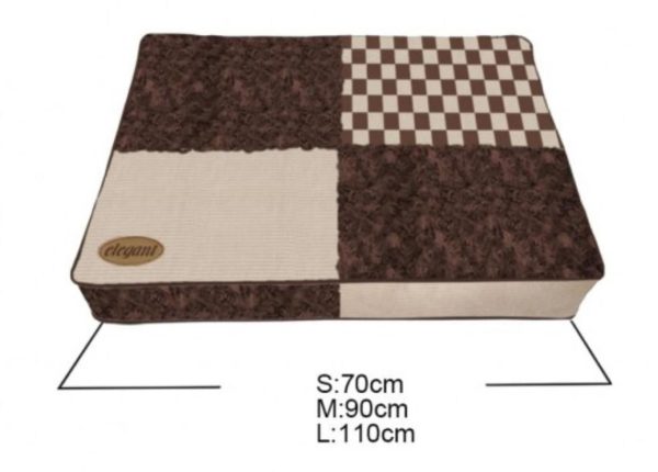 2-Color Contrast Rectangular Fluffy Dog Cushion