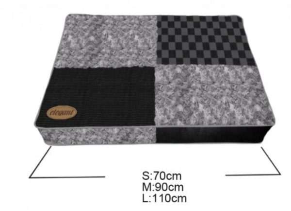 2-Color Contrast Rectangular Fluffy Dog Cushion