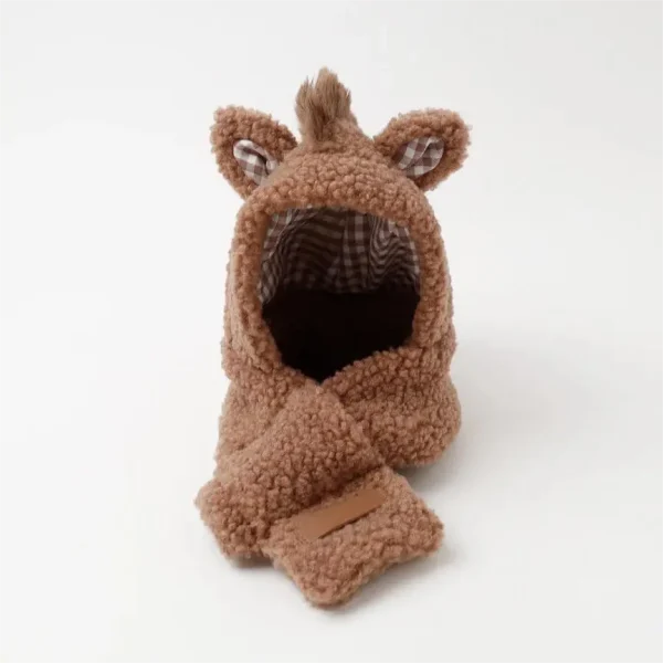 Animal print hooded scarf-6 Animal print hooded scarf