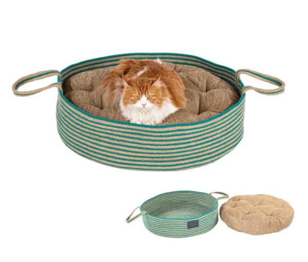 Basket Bed With Cushion For Small Dogs & Cats