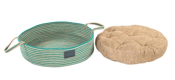 Basket Bed With Cushion For Small Dogs & Cats