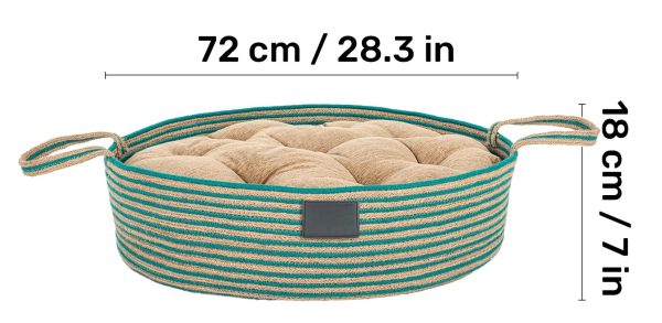 Basket Bed With Cushion For Small Dogs & Cats