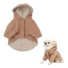 Double-faced two-tone wool hooded coat