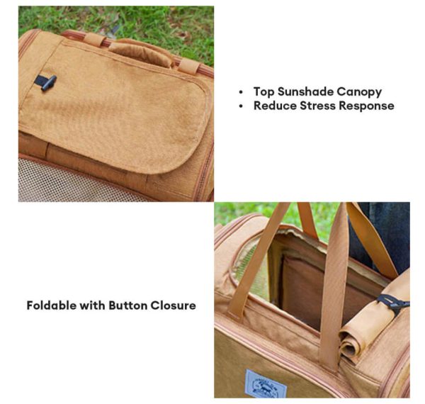 Expandable Large-Space Single Shoulder Handbag Travel Cat Carrier Bag