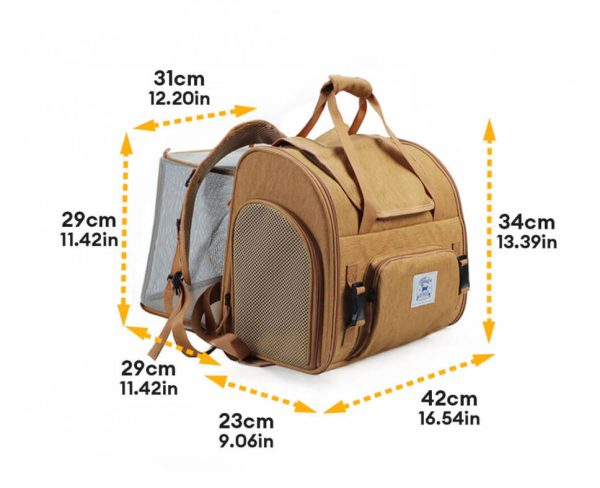 Expandable Large-Space Single Shoulder Handbag Travel Cat Carrier Bag