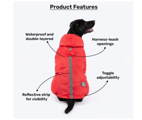 Raincoat With Harness Opening For Dog 1 Raincoat With Harness Opening For Dog