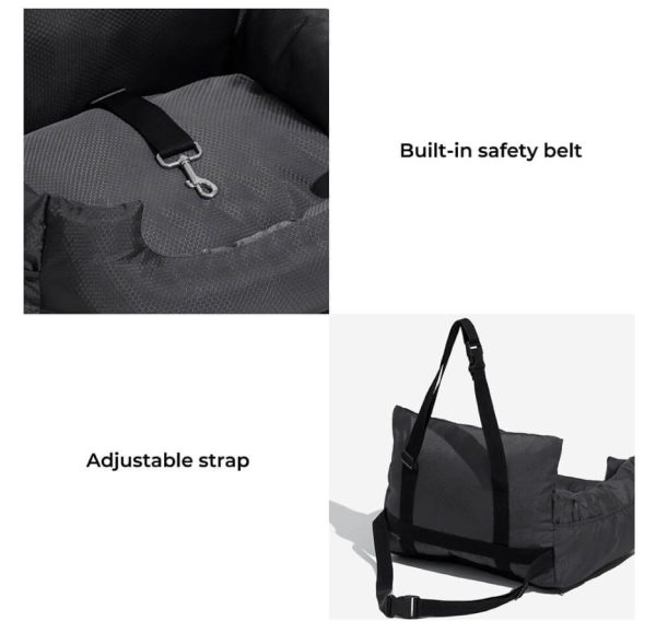 Waterproof Travel Bolster Dog Car Seat Bed 2 Waterproof Travel Bolster Dog Car Seat Bed