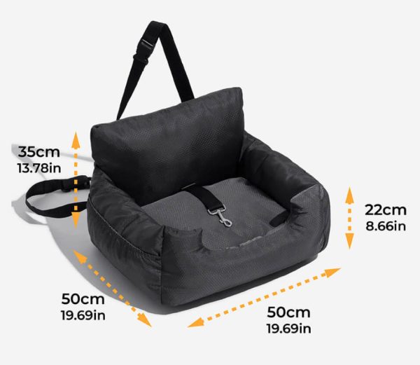 Waterproof Travel Bolster Dog Car Seat Bed 5 Waterproof Travel Bolster Dog Car Seat Bed