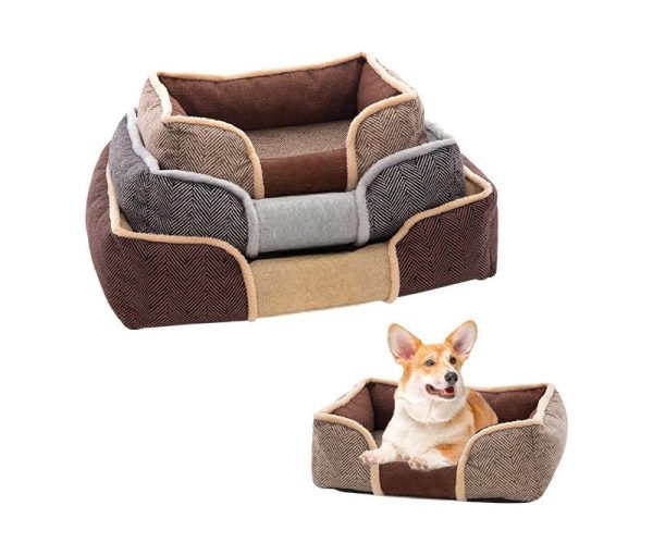 cozy-v-patterns-rectangular-dog-bed-collection Cozy V Patterns Rectangular Dog Bed Collection