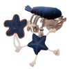Denim Sea Animals Collection With Rope Dog Chew Toys