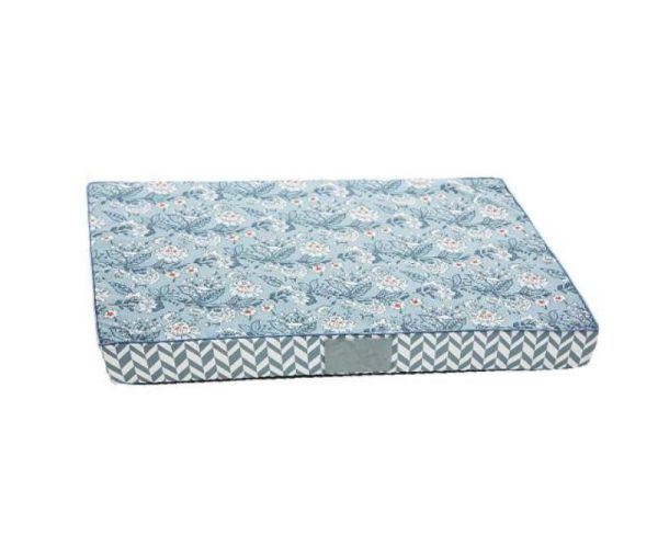 Elegant Blue Floral Prints Thick Dog Mattress Collection