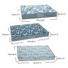 Elegant Blue Floral Prints Thick Dog Mattress Collection