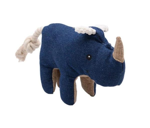Patched Denim Animals Squeaky Dog Toys Collection