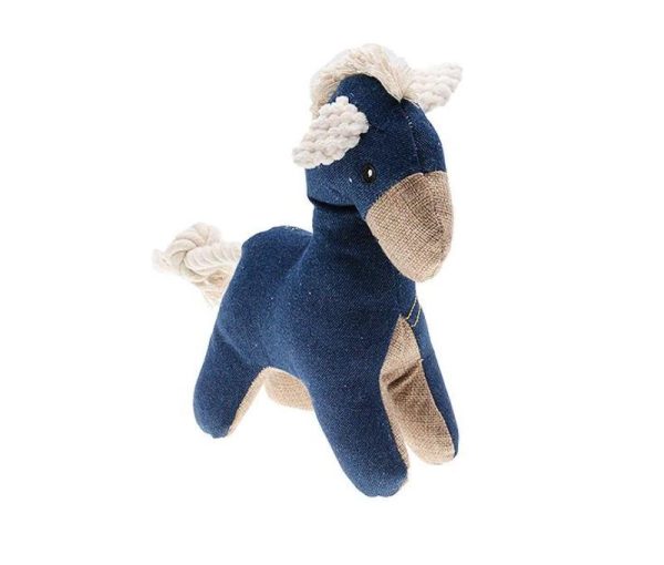 Patched Denim Animals Squeaky Dog Toys Collection
