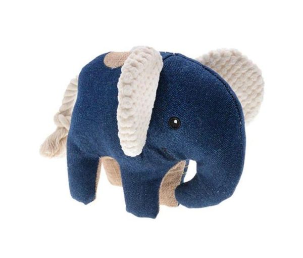 Patched Denim Animals Squeaky Dog Toys Collection