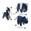 Patched Denim Animals Squeaky Dog Toys Collection