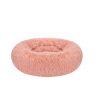 Round Fluffy Polyester Plush Pet Bed