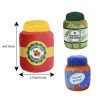 Simple Design Food In A Jar Collection Squeaky Plush Dog Toy