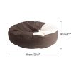 Soft Comfortable Round Pet Bed with Hooded Blanket