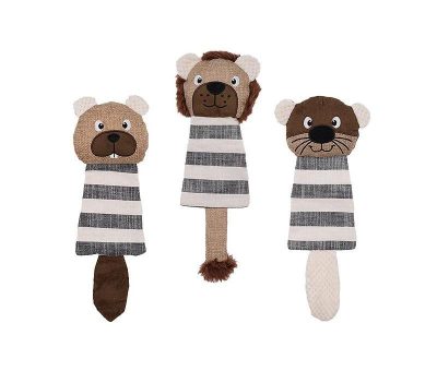 Striped Body Animals With Long Tails Squeaky Dog Toys