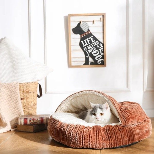 Large Hooded Pet Bed Dog Cat Bed