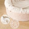 Round Cat Bed Removable Body Support Clam Pet Bed